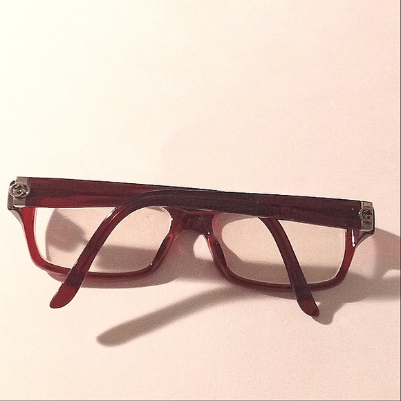 Vintage Gucci GG 3573 E67 Unisex Rectangle Red Wine Tone Eyeglasses Frame - Picture 6 of 10